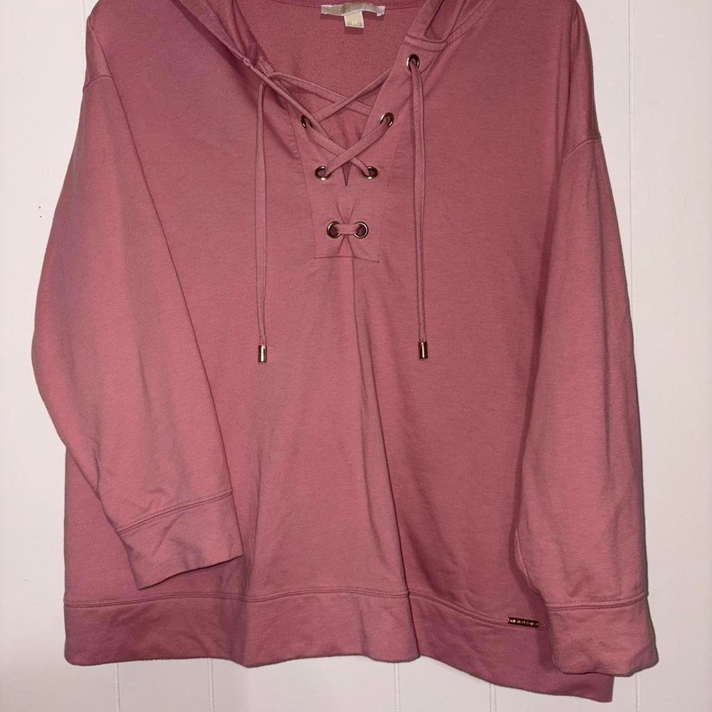Michael Kors Lace-Up Hoodie | Size 3X